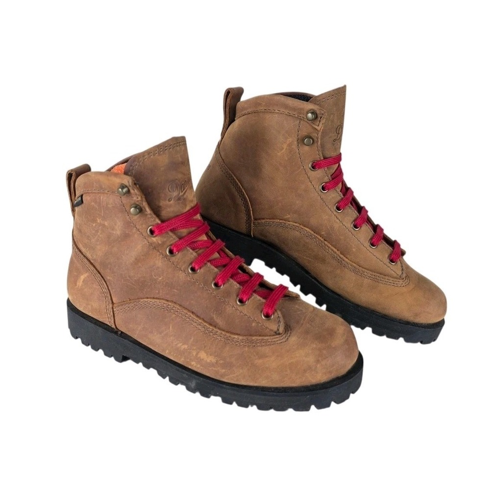 Danner GTX Gore-Tex Hiking Boots Womens 6 M Cedar Grove Bone Brown Leather 38213